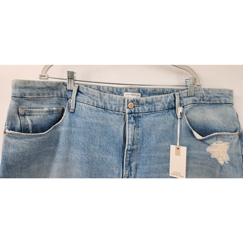 New NWT Good American Good Mom Jeans Size 20 Light Wash - Picture 5 of 16